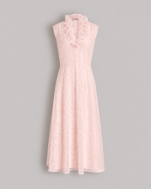 Micro-Floral Tulle Dress Pink Alberta Ferretti Boutique Online 0