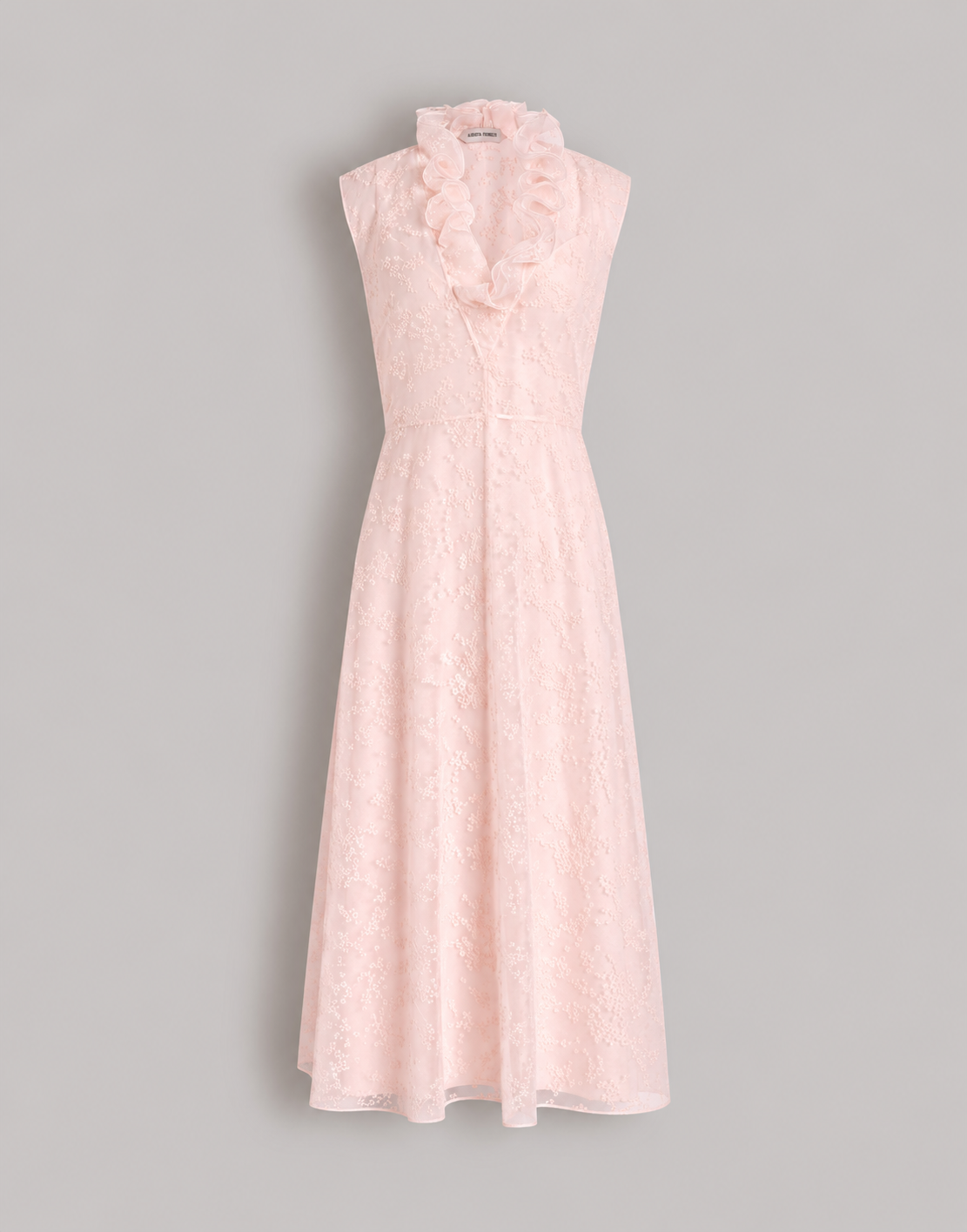 Robe en tulle à micro-fleurs Rose Alberta Ferretti Boutique Online 1
