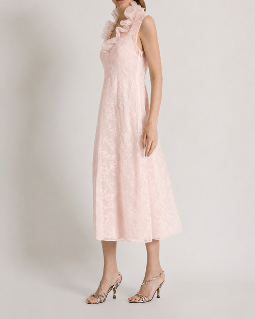 Micro-Floral Tulle Dress Pink Alberta Ferretti Boutique Online 1