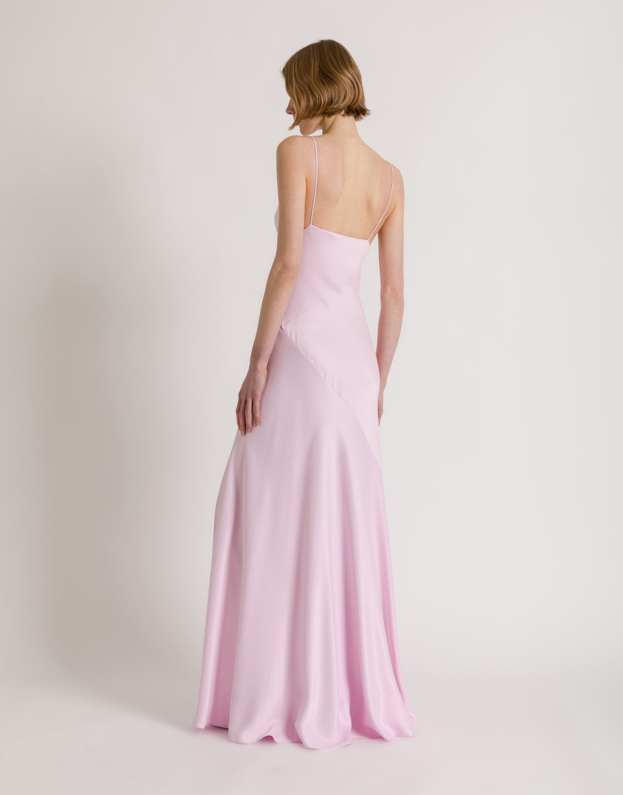 Long slip dress with side slit Pink Alberta Ferretti Boutique Online 3