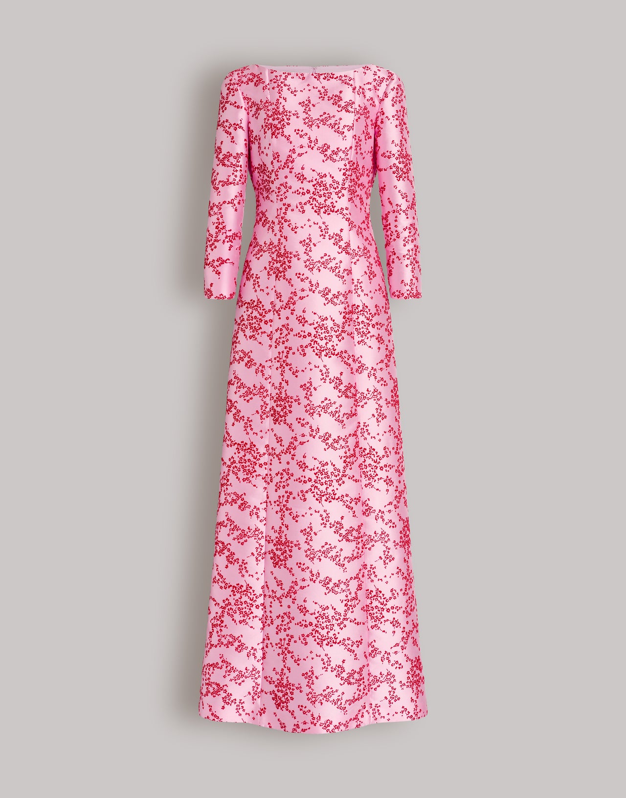 Abito lungo in mikado floreale Rosa Alberta Ferretti Boutique Online 1