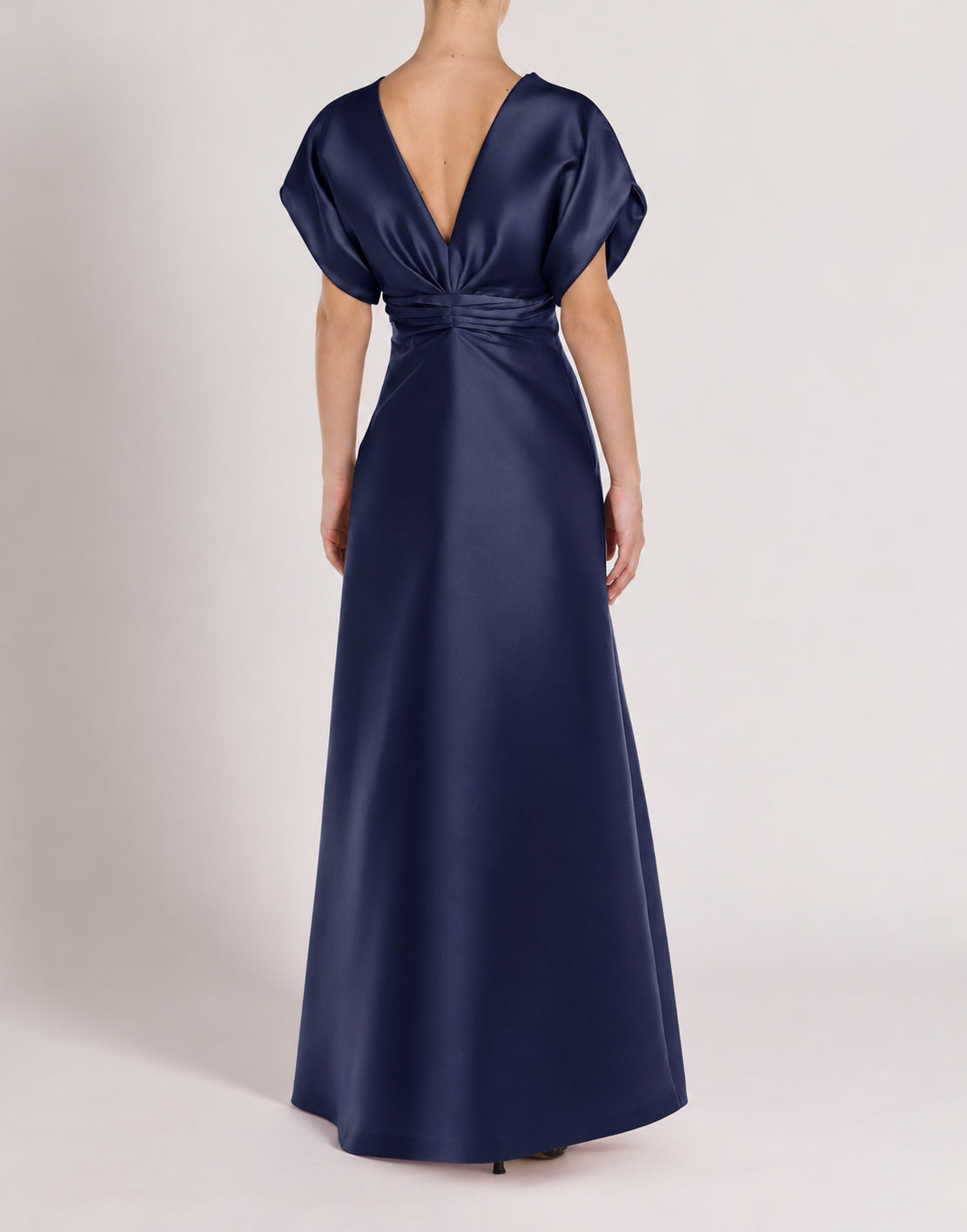 Robe en mikado Bleu Alberta Ferretti Boutique Online 3