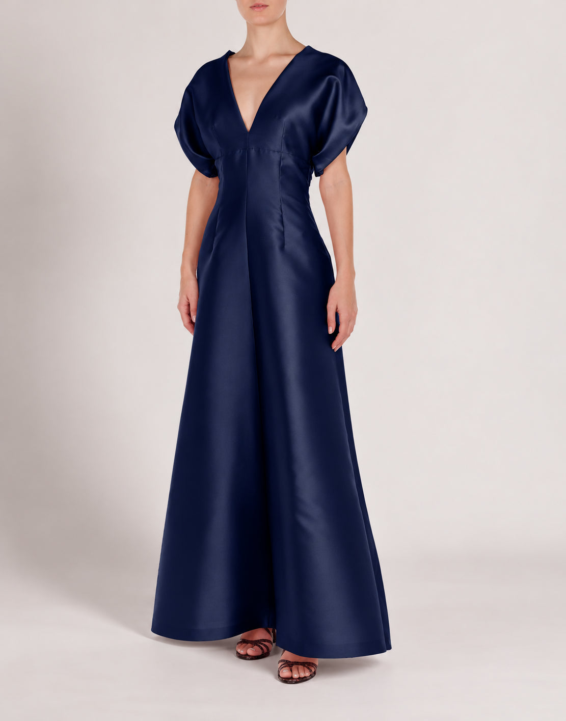 Robe en mikado Bleu Alberta Ferretti Boutique Online 2