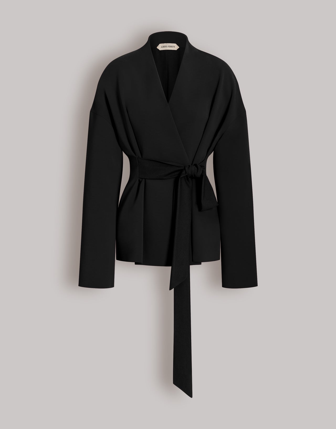 Giacca in Cady Stretch con Fiocco Nero Alberta Ferretti Boutique Online 4