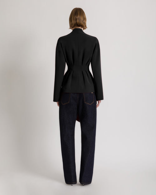 Stretch Cady Jacket with Bow