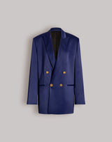 Zweireihiger Blazer aus glänzendem Satin