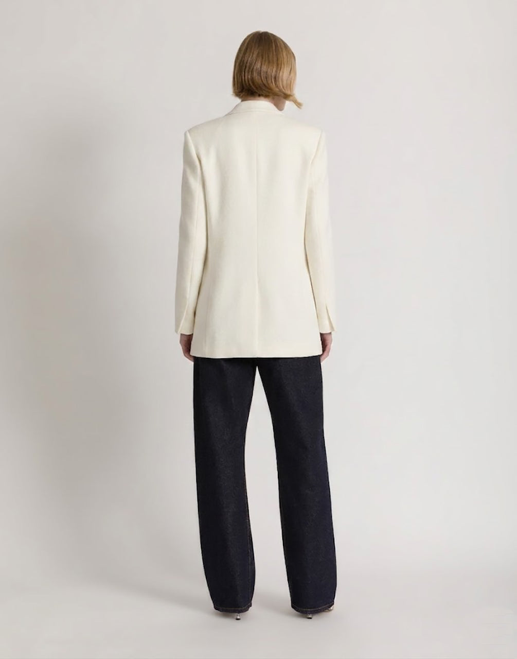Double-breasted satin blazer White Alberta Ferretti Boutique Online 4