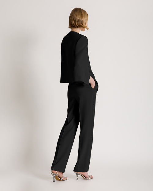 Cape sleeve cropped jacket
