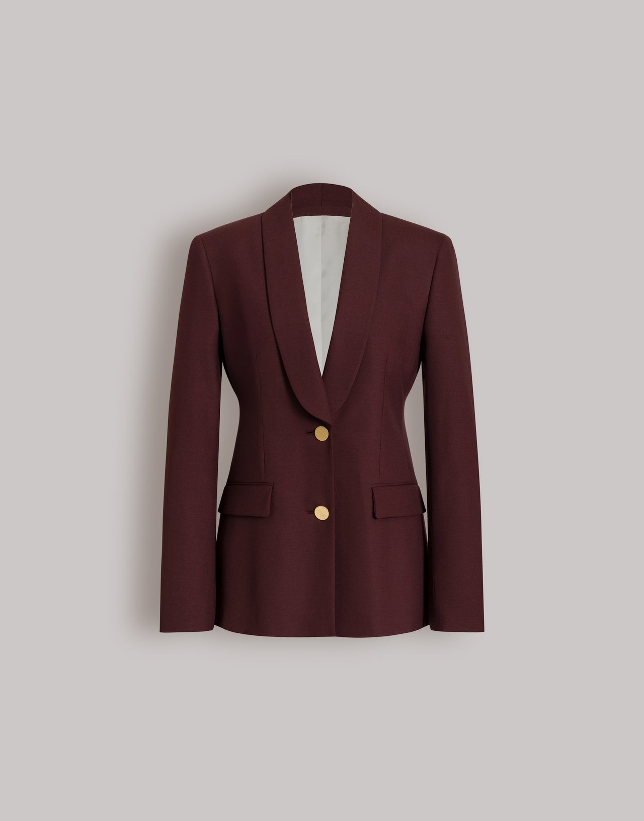 Blazer entallado burdeos con botones dorados Rojo Alberta Ferretti Boutique Online 1