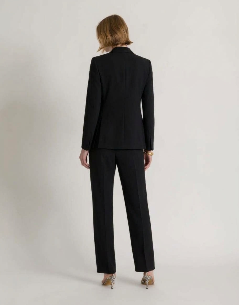 Blazer entallado burdeos con botones dorados Negro Alberta Ferretti Boutique Online 4