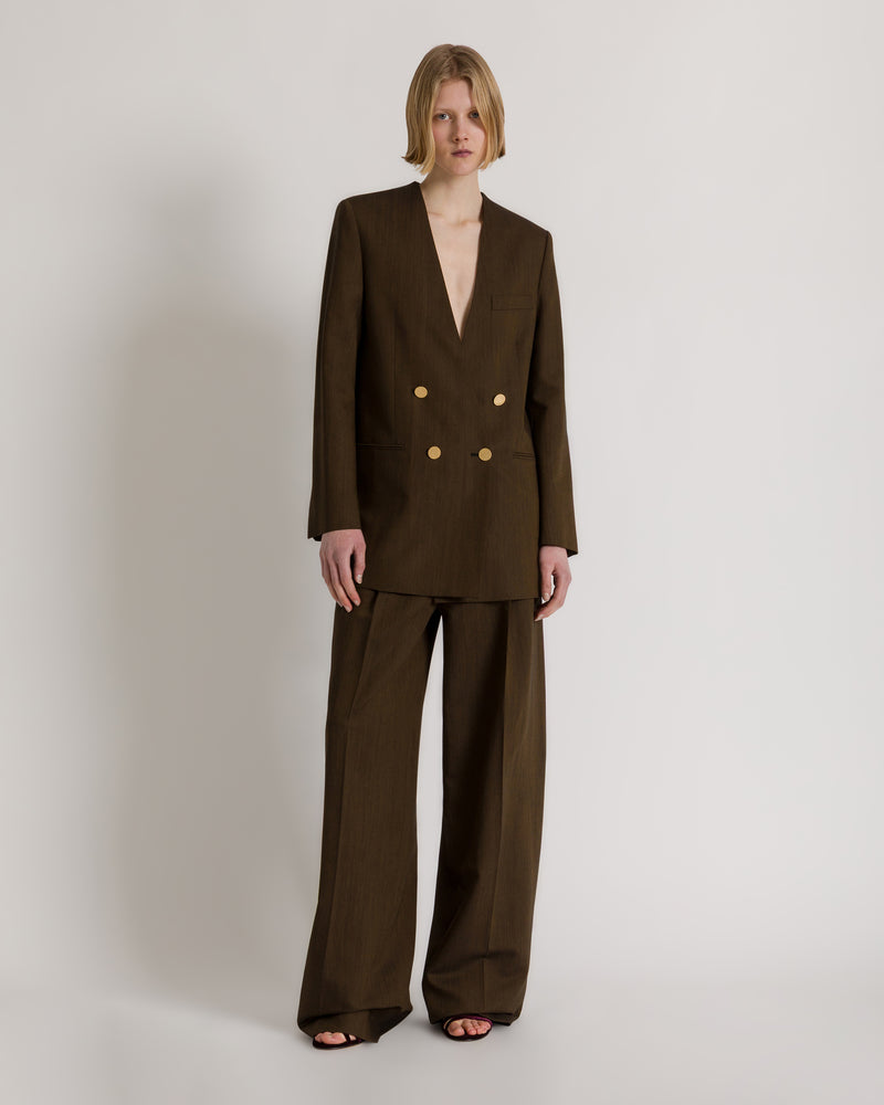 Oversized double-breasted blazer Braun Alberta Ferretti Boutique Online 1