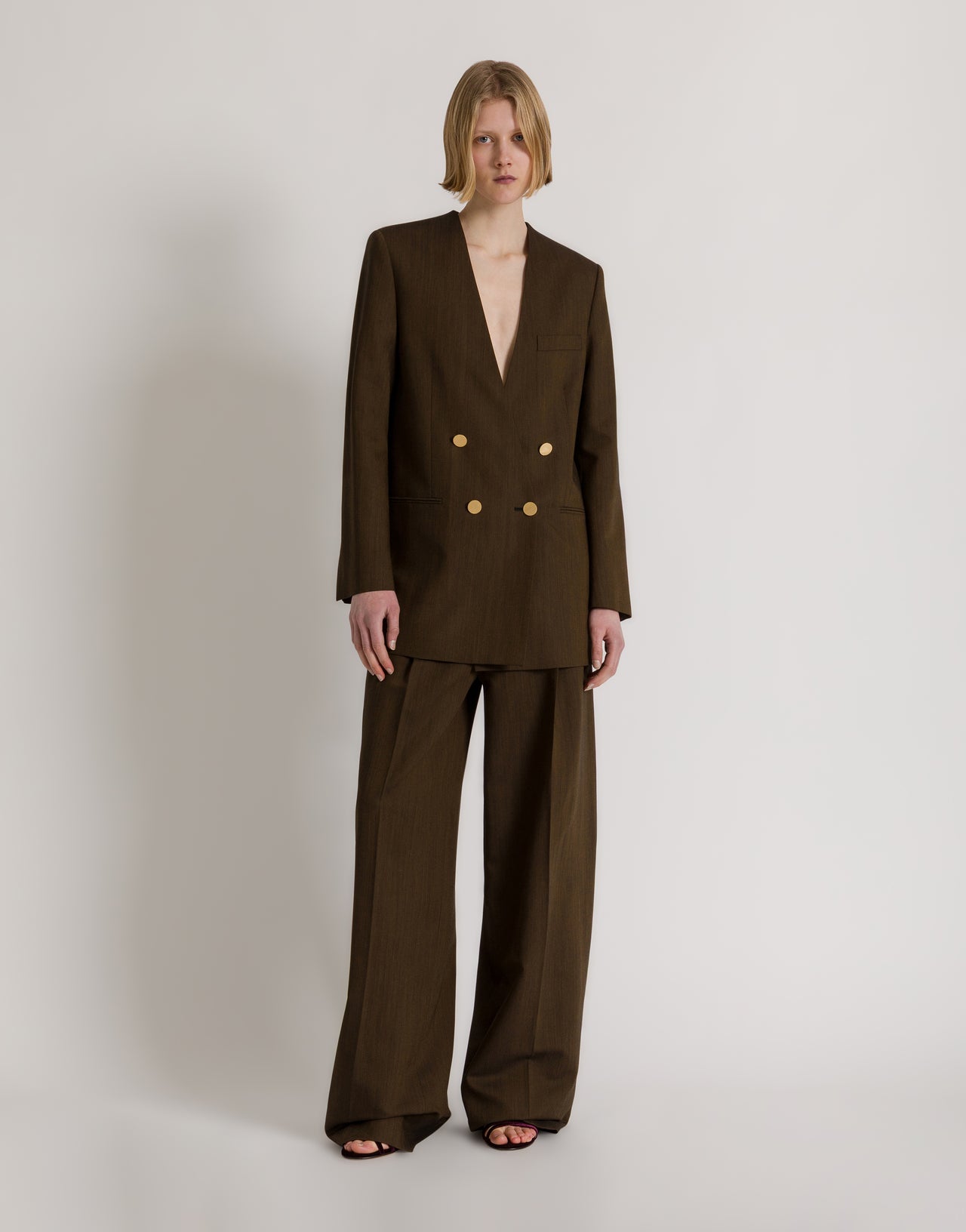 Blazer oversize doppiopetto Marrone Alberta Ferretti Boutique Online 2
