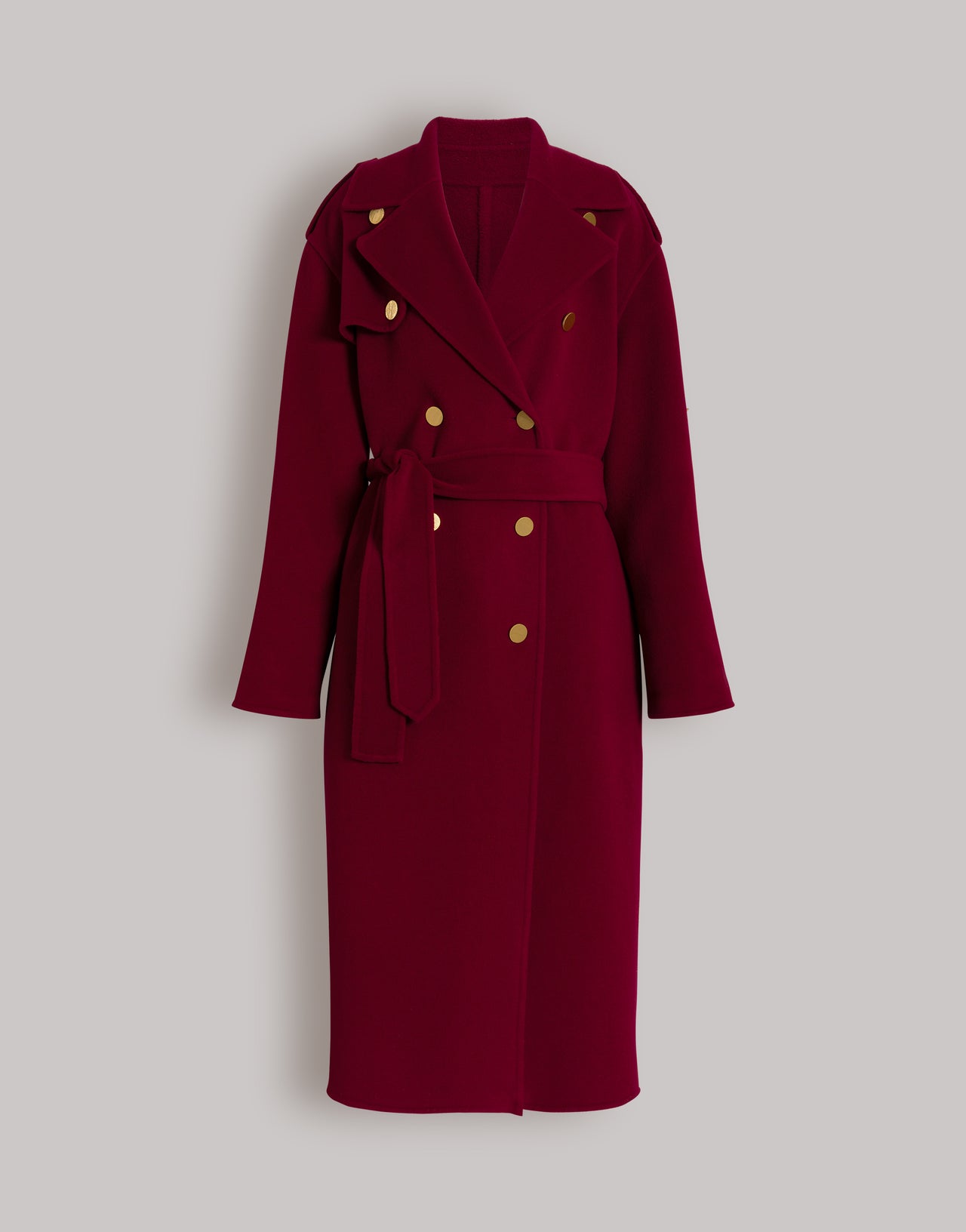 Cappotto lungo in lana e cashmere 红色 Alberta Ferretti Boutique Online 1