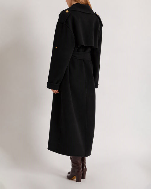 Cappotto lungo in lana e cashmere 