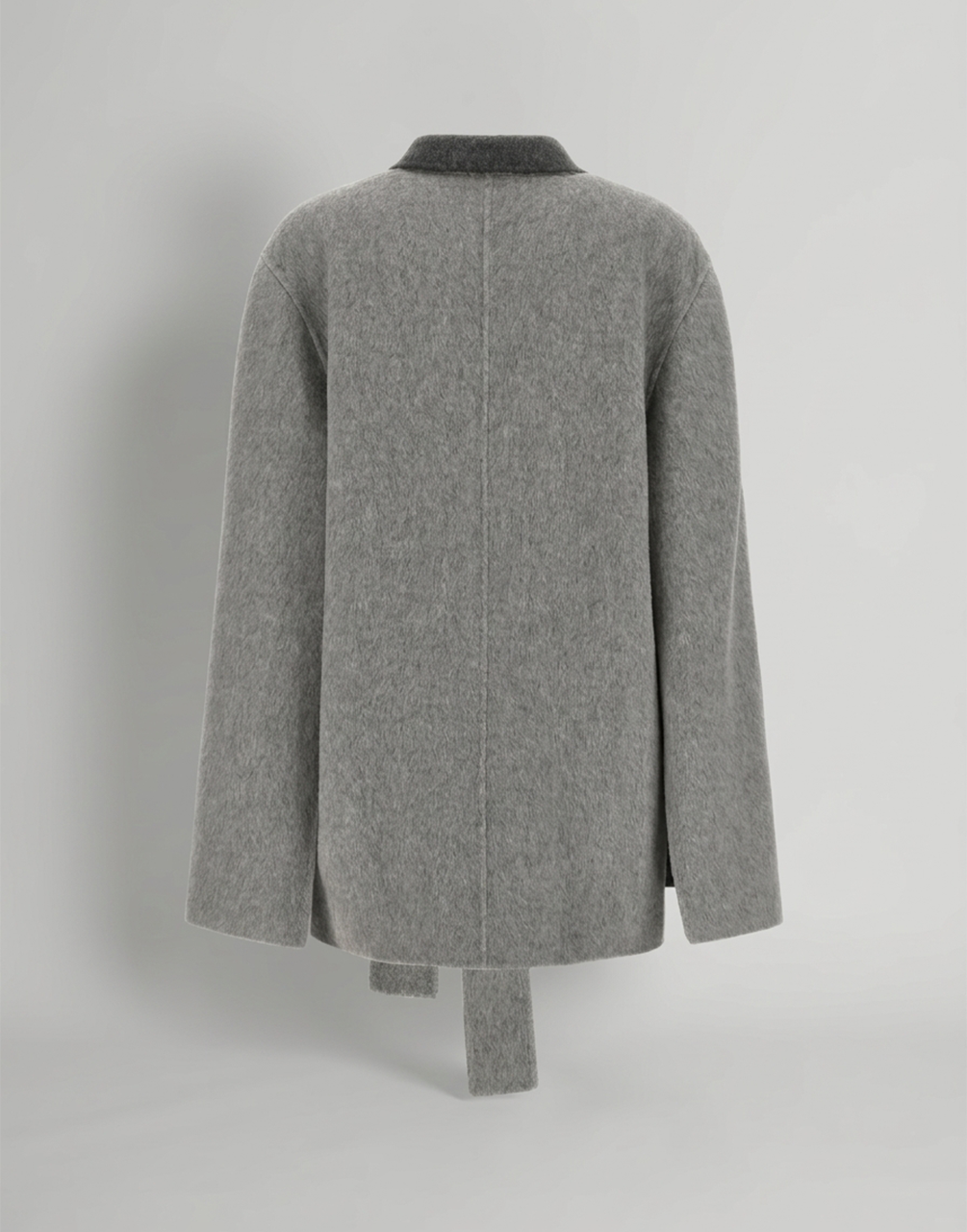 Two-Tone Double Wool Cape Jacket Grey Alberta Ferretti Boutique Online 2