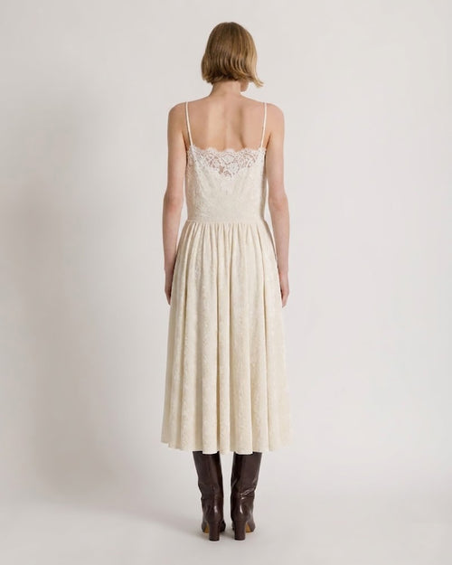 Top with lace inserts