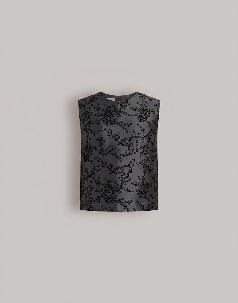 Floral print mikado top Grey Alberta Ferretti Boutique Online 1