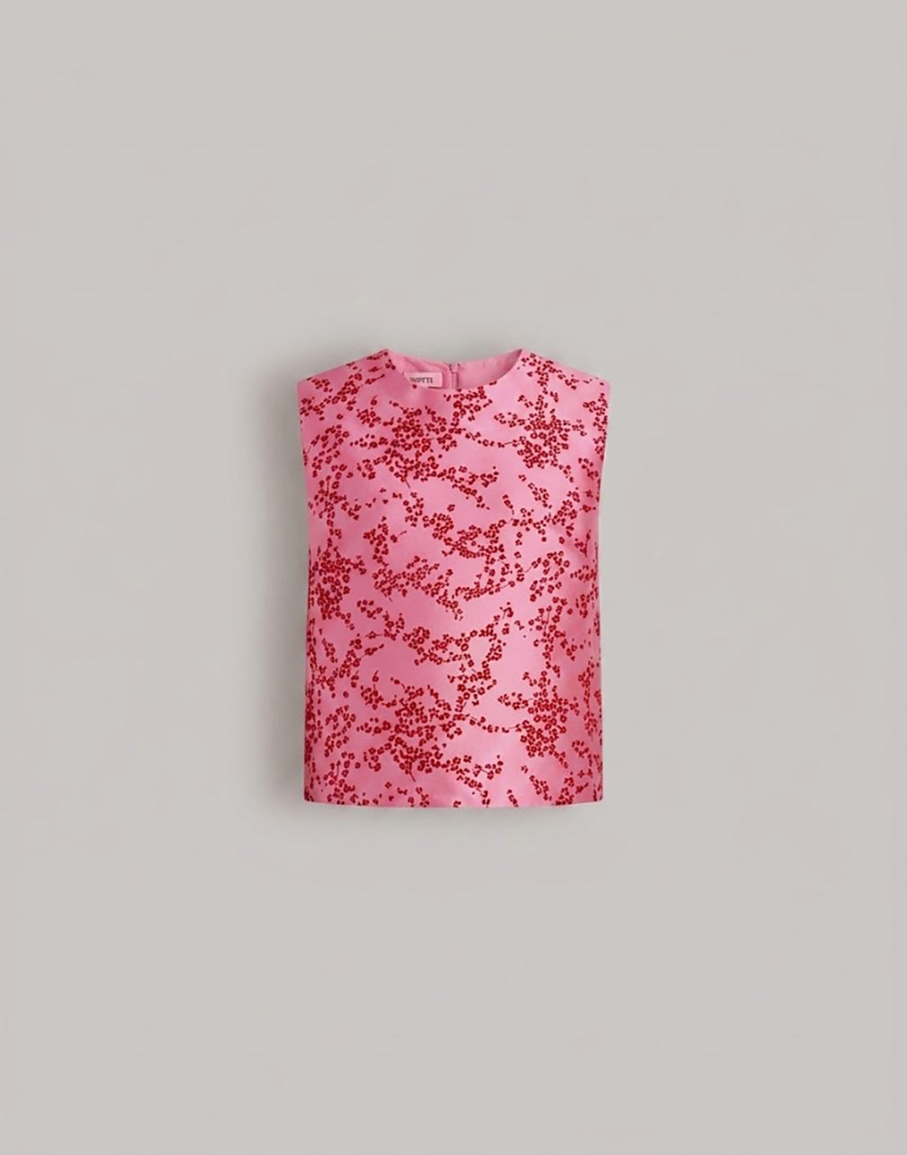 Floral print mikado top Pink Alberta Ferretti Boutique Online 1