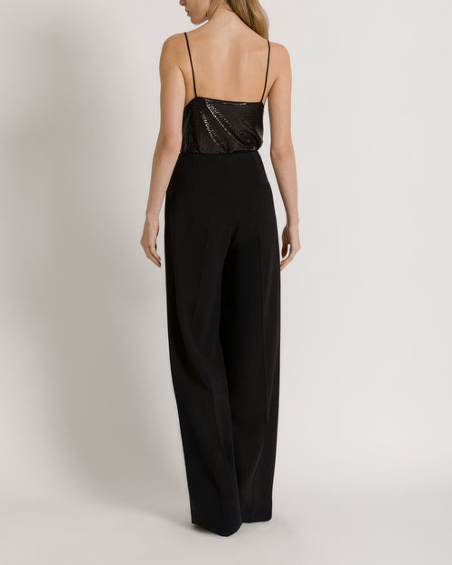 Glossy sequin top with spaghetti straps