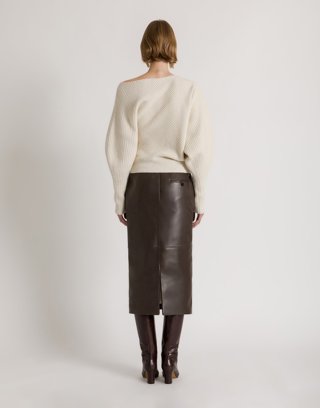 Gerippter Pullover aus Schurwolle, Seide und Kaschmir Weiß Alberta Ferretti Boutique Online 3
