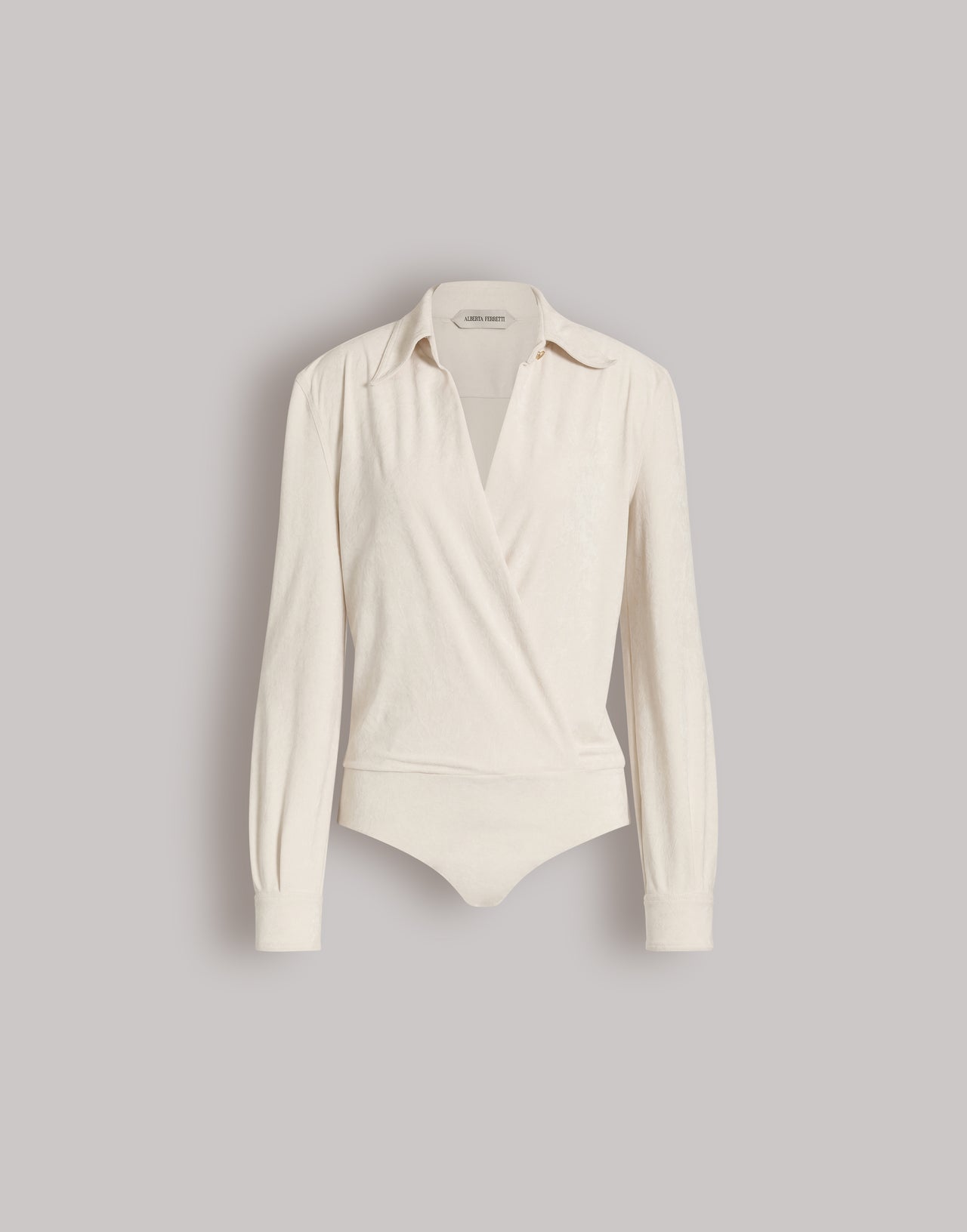 Drapiertes Hemd-Body Elfenbein Alberta Ferretti Boutique Online 1