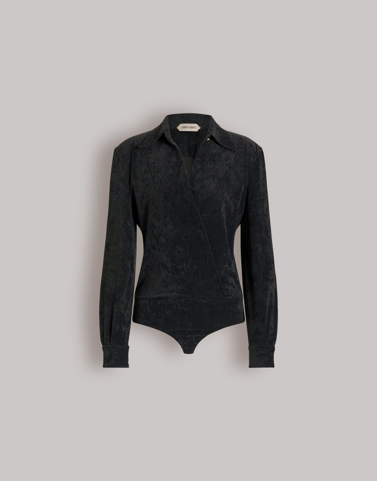 Drapiertes Hemd-Body Grau Alberta Ferretti Boutique Online 1