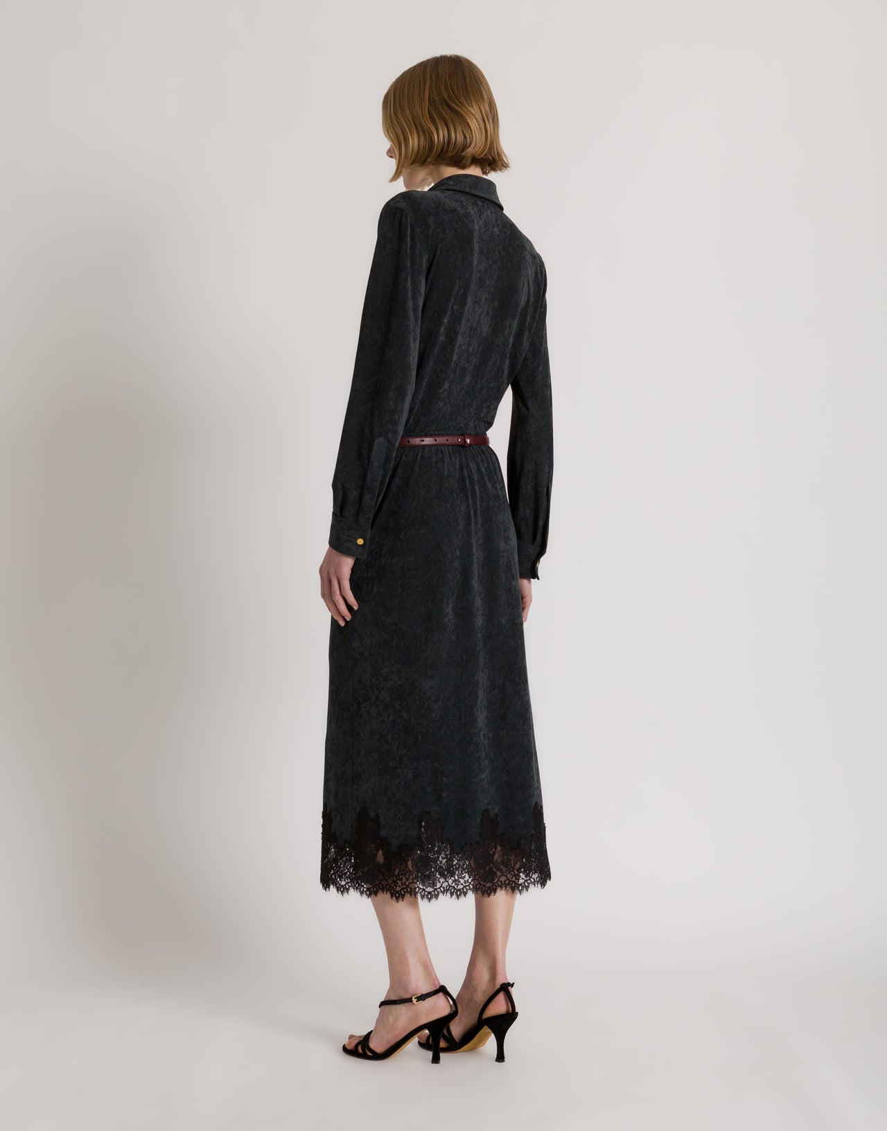 Drapiertes Hemd-Body Grau Alberta Ferretti Boutique Online 3