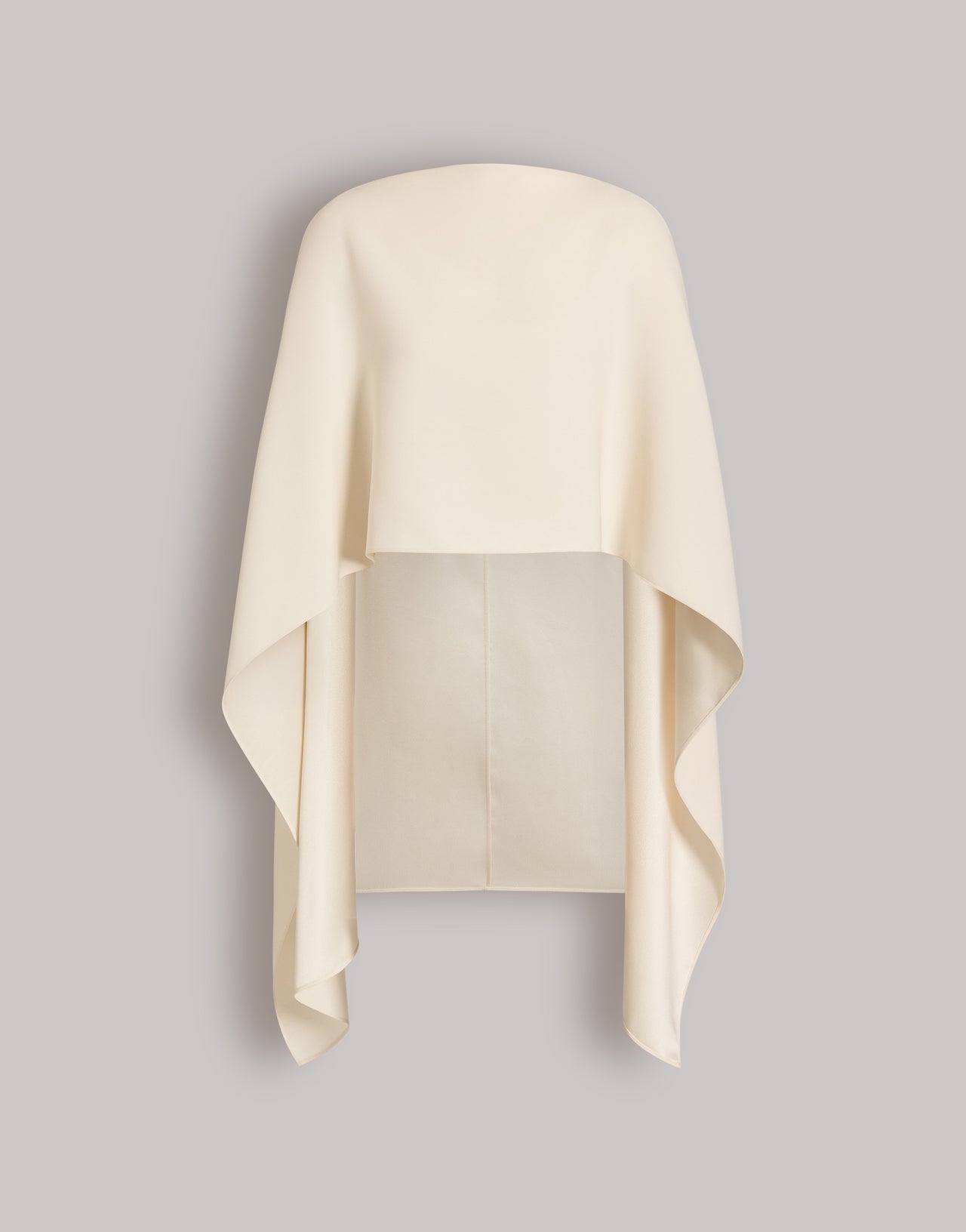 High-low fluid asymmetric cape Ivory Alberta Ferretti Boutique Online 1