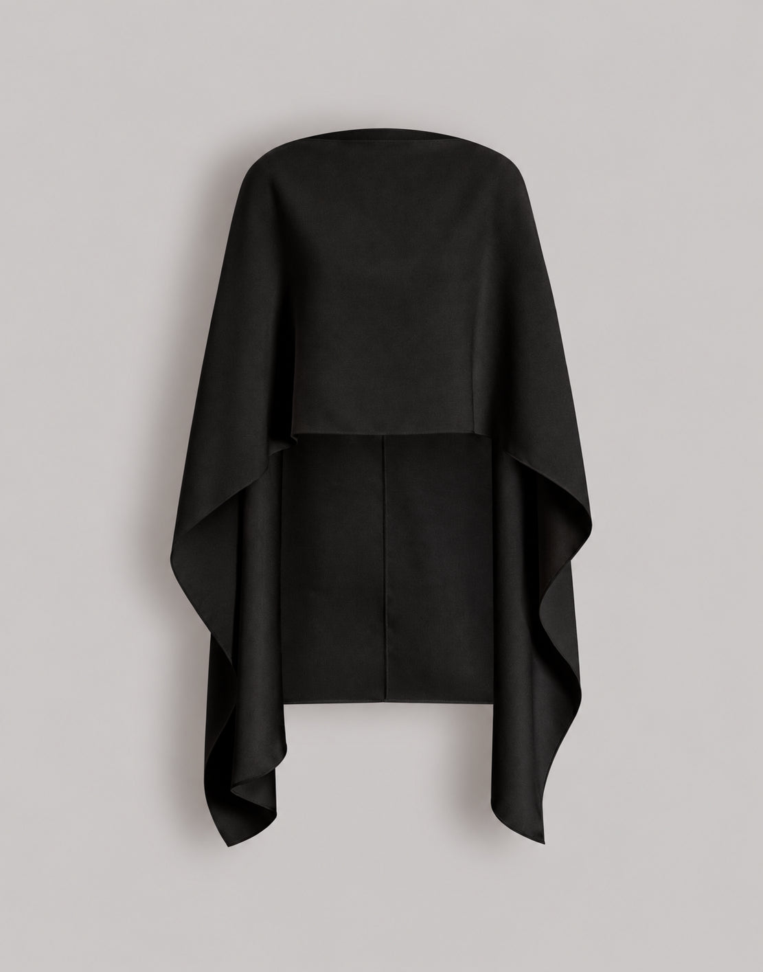 Capa fluida asimétrica Negro Alberta Ferretti Boutique Online 4