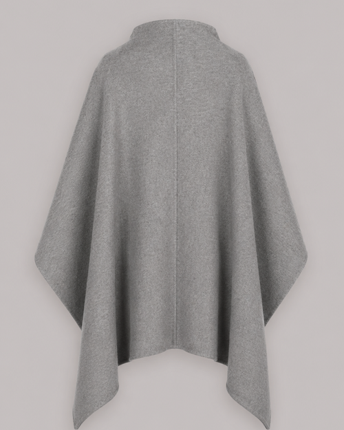 Asymmetrical Two-Tone Double Cloth Cape 灰色 Alberta Ferretti Boutique Online 1