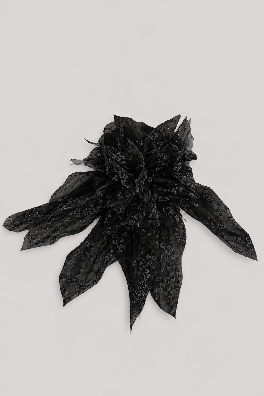 Silk chiffon flower brooch Black Alberta Ferretti Boutique Online 1