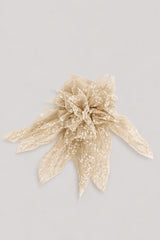 Broche fleurie en mousseline de soie