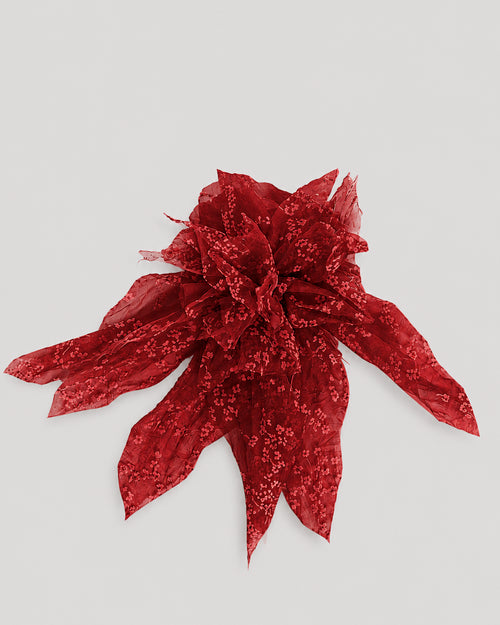 Silk chiffon flower brooch Red Alberta Ferretti Boutique Online 0