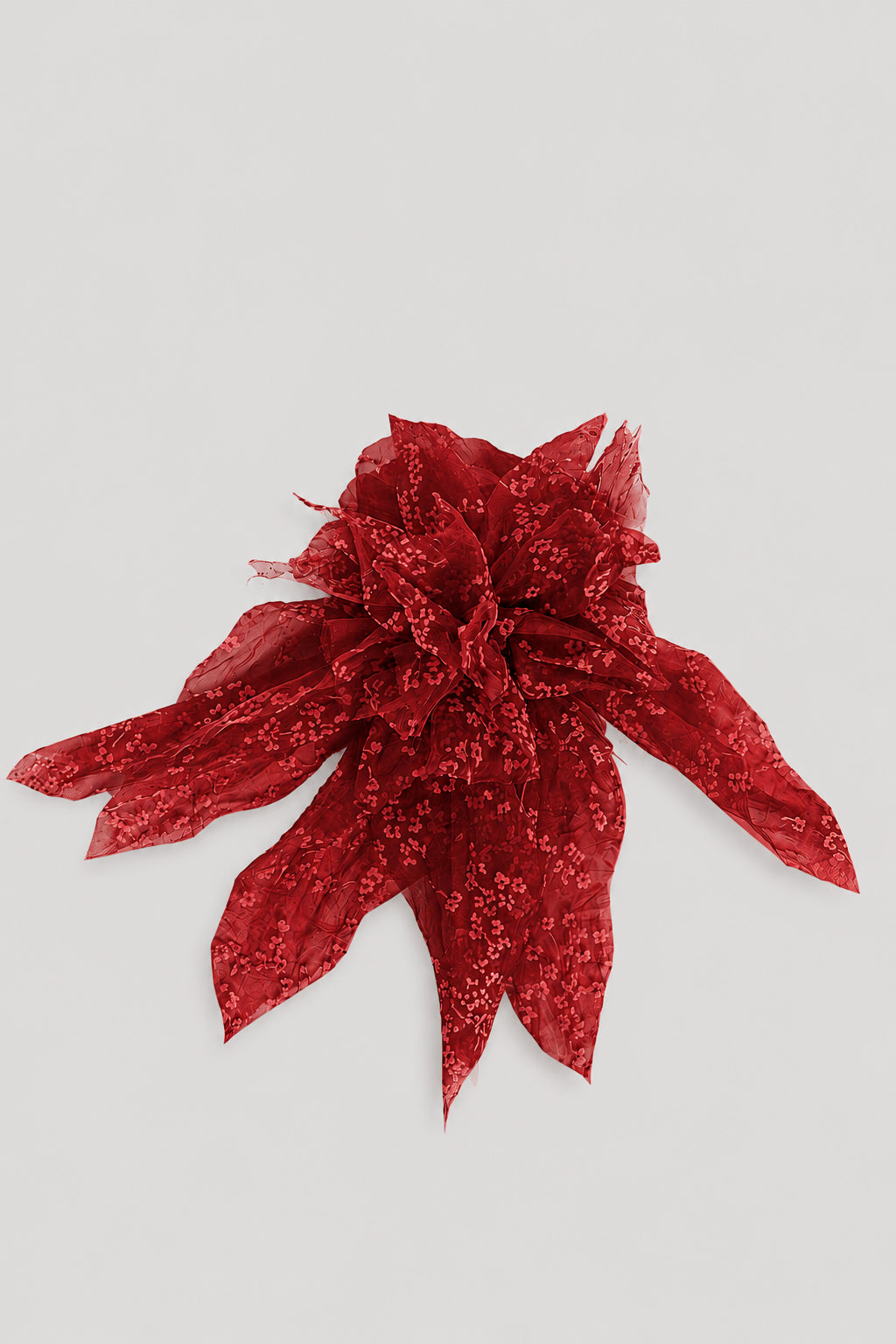Silk chiffon flower brooch Red Alberta Ferretti Boutique Online 1