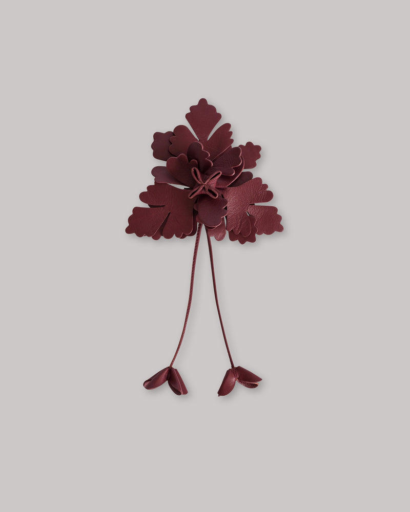 Lederblüten-Brosche Braun Alberta Ferretti Boutique Online 0