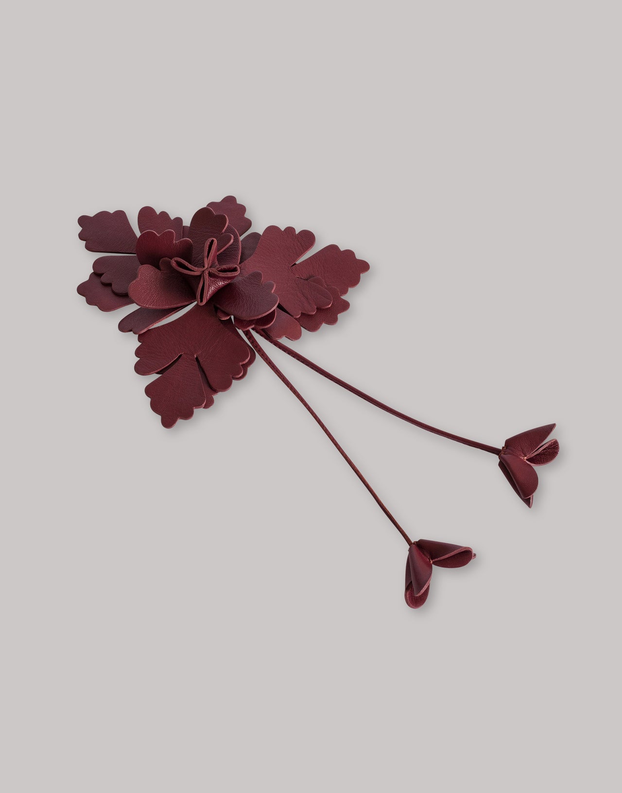 Lederblüten-Brosche Braun Alberta Ferretti Boutique Online 3