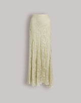 Long lace skirt with flared hem