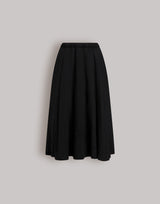 A-line stretch cady midi skirt