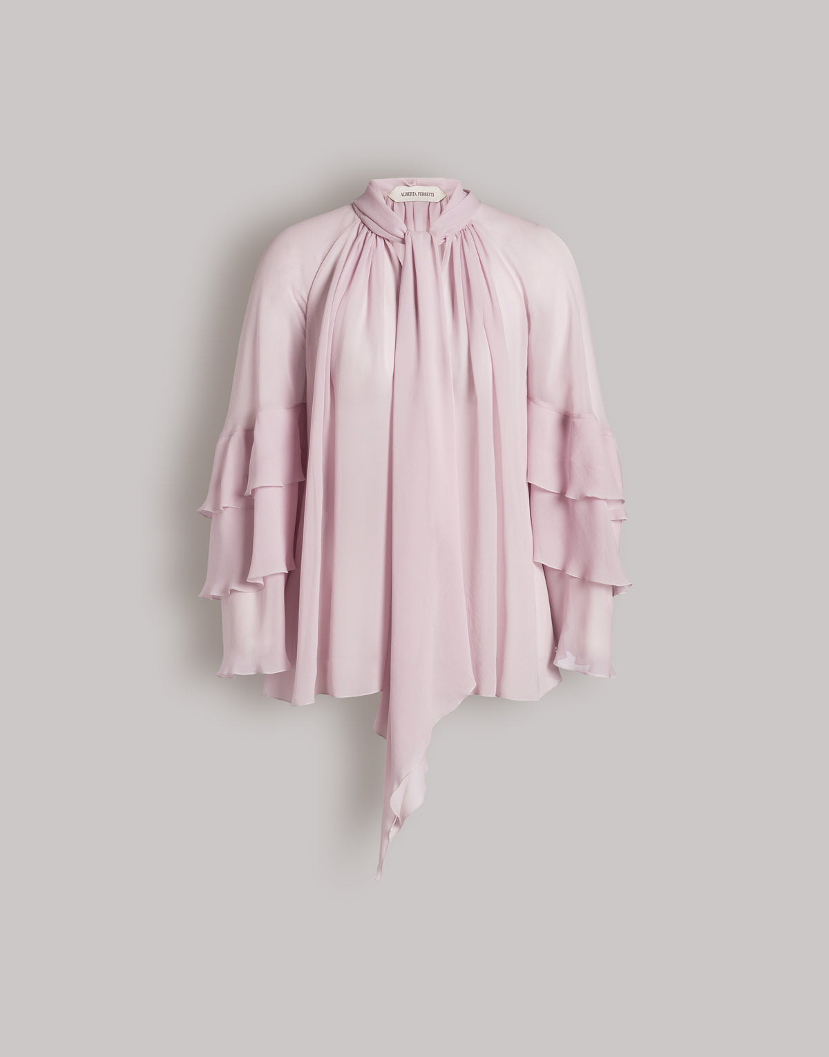 Bluse aus Seidengeorgette Violett Alberta Ferretti Boutique Online 1