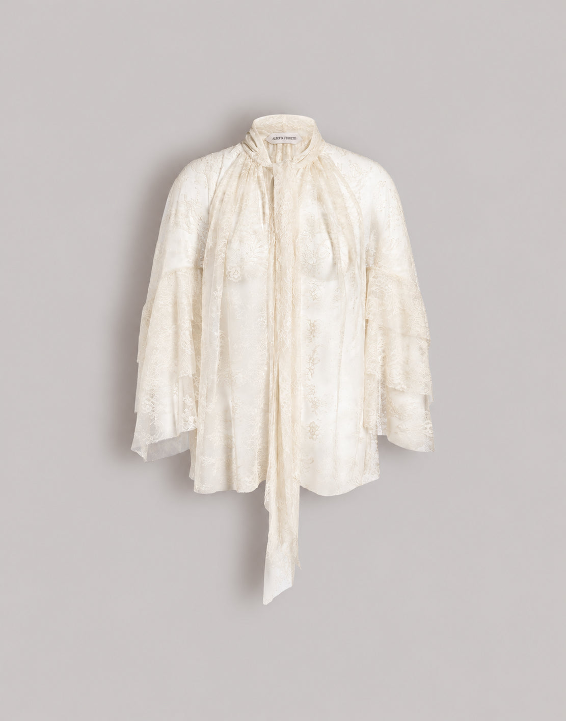 Blouse en dentelle Blanc Alberta Ferretti Boutique Online 1