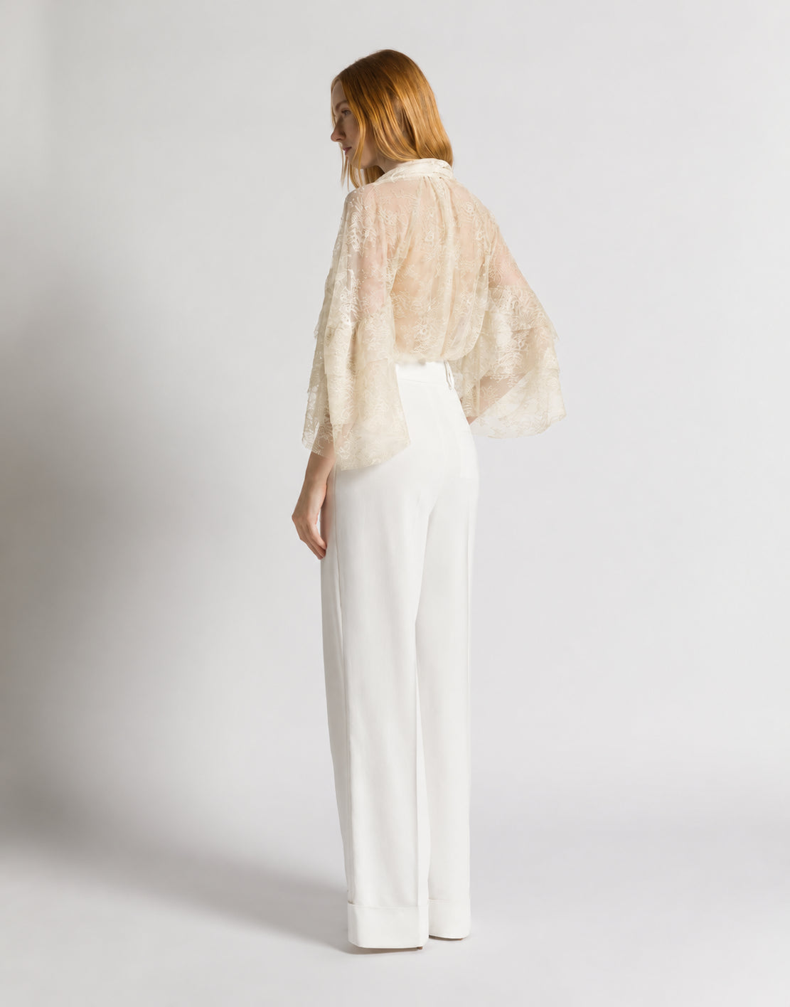 Blouse en dentelle Blanc Alberta Ferretti Boutique Online 3