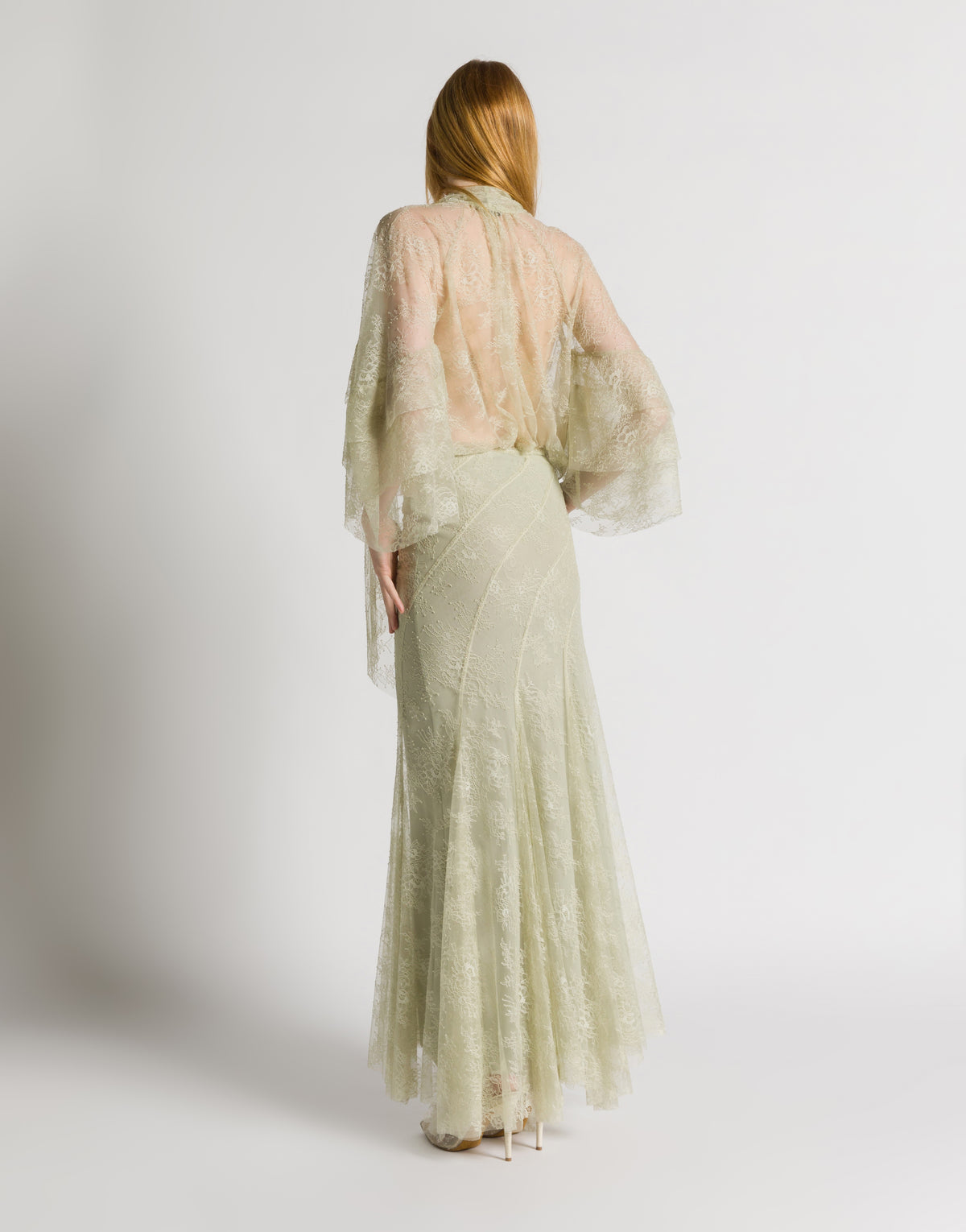 Blouse in lace Green Alberta Ferretti Boutique Online 3