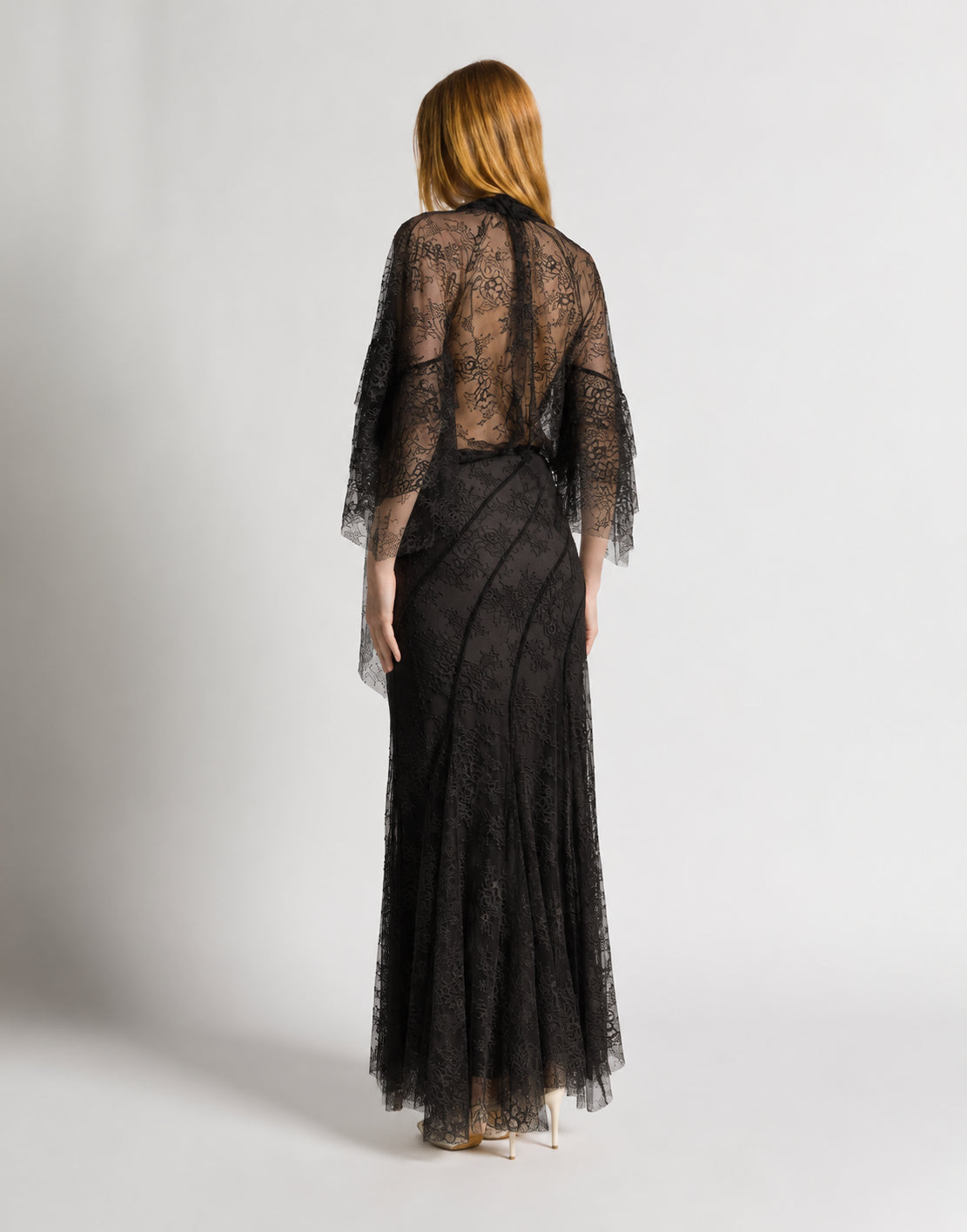 Blusa in pizzo Nero Alberta Ferretti Boutique Online 3
