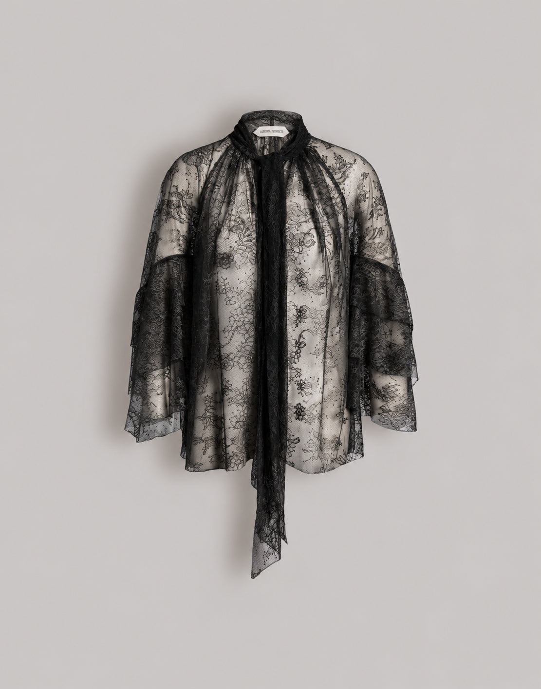 Blusa in pizzo Nero Alberta Ferretti Boutique Online 1