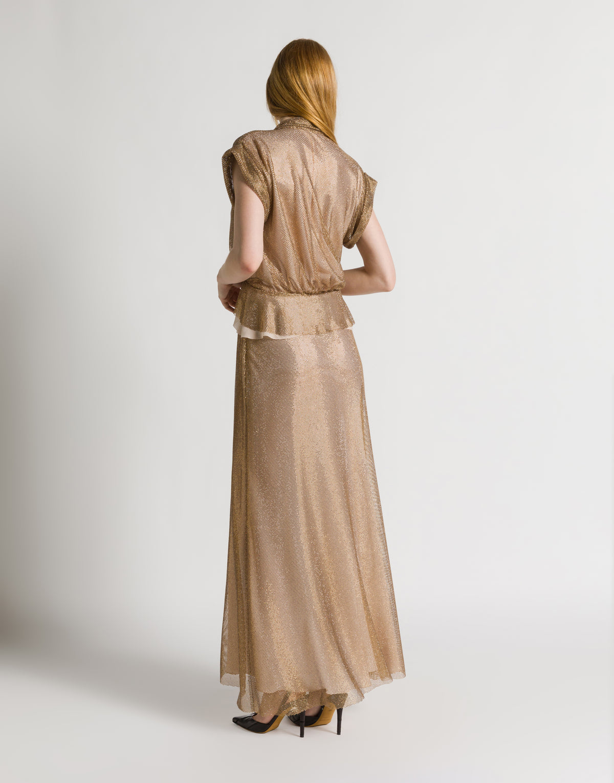 Top in rete strass Oro Alberta Ferretti Boutique Online 3