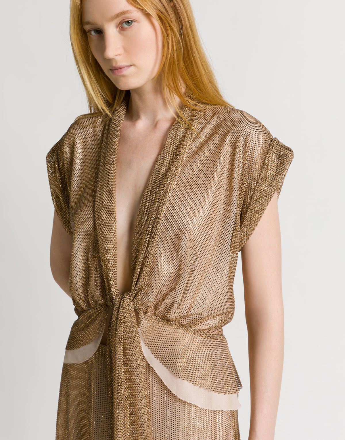 Top in rete strass Oro Alberta Ferretti Boutique Online 4