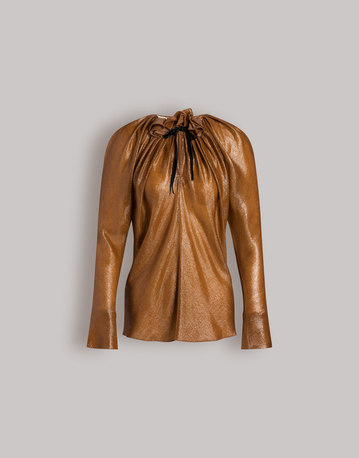 Blusa in viscosa lurex Bronzo Alberta Ferretti Boutique Online 1