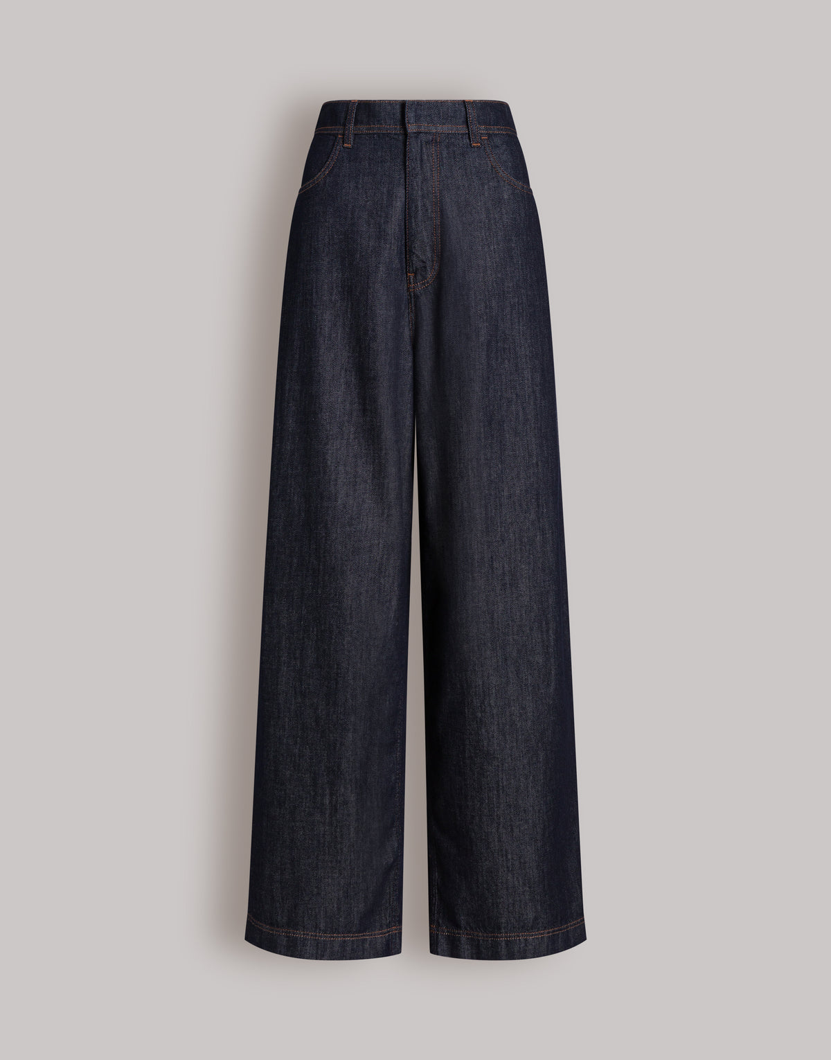 Jean large en denim brut Bleu Alberta Ferretti Boutique Online 1
