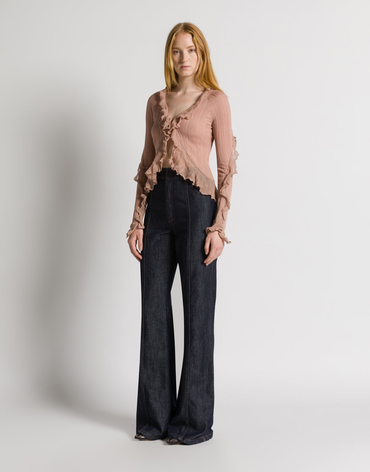 Gerade Jeans aus dunklem Denim Blau Alberta Ferretti Boutique Online 2