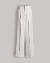 Wide-leg trousers in cady stretch